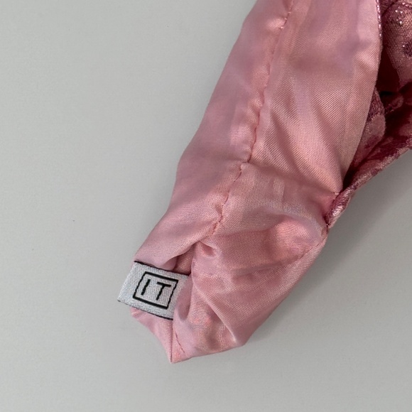 Fashion Doll Pink Glamour Metallic Dress Poppy Parker Outfit Retro 60s Floral IT - Picture 5 of 6